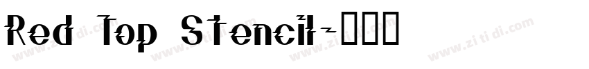 Red Top Stencil字体转换